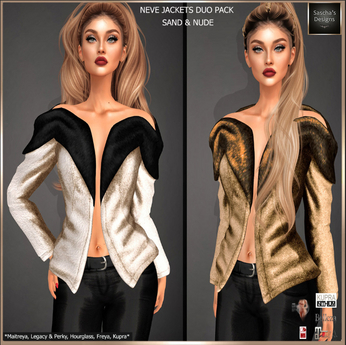 Second Life Marketplace - SAS - Neve Sand & Nude Jackets (MB)